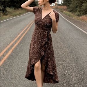 Brown Polka Dot Dress